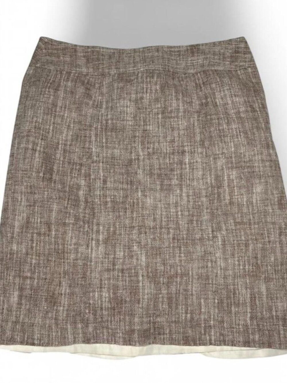 Ann Taylor Vintage Brown Linen Pencil Skirt Sz 4